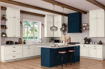 Kitchen Cabinets With Marina and White Finishes