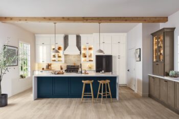 Kitchen Cabinets With White Marina and Grey Wash Finishes
